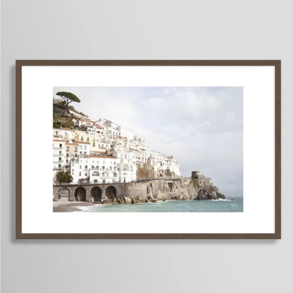 Large Almafi coast framed print